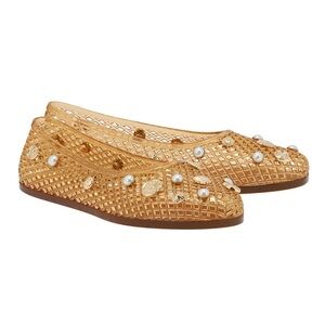 NEW Ancient Greek Sandals Iro Gold Embellished Jelly Shoe EU 37